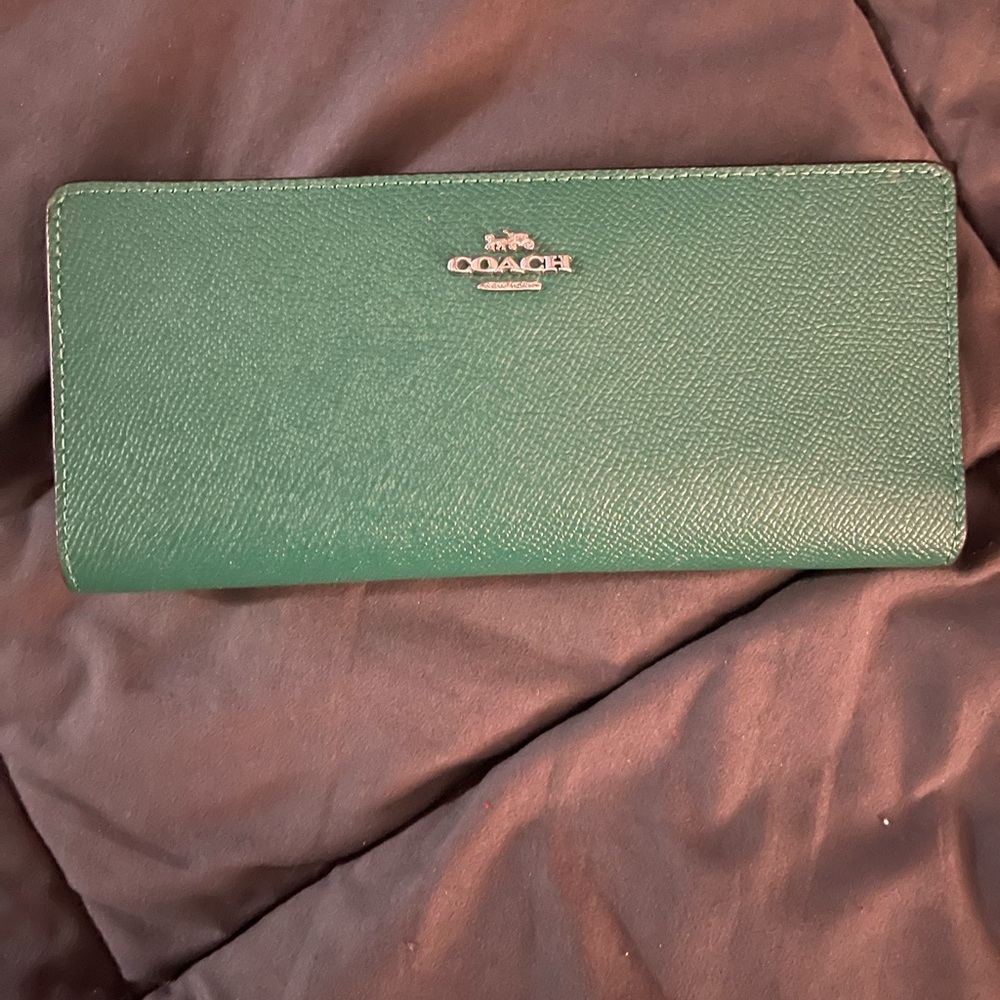 Coach Emerald Green Leather Shoulder Bag - Picture 8 of 16